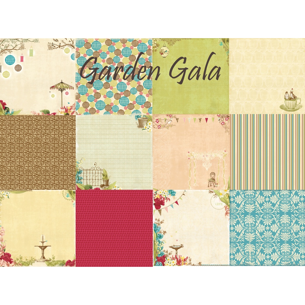 

12x12 Paket Kertas Scrapbooking "Garden Gala" (12 lembar)