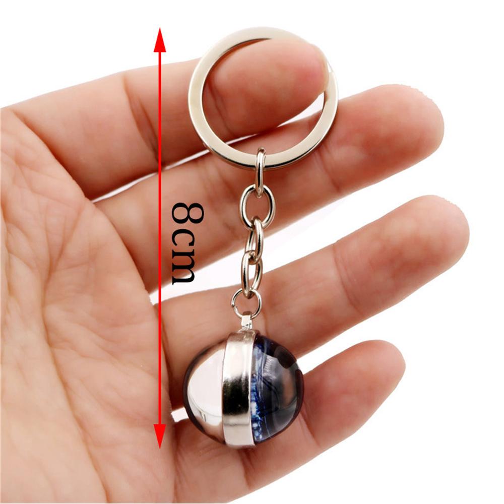 Lanfy Gantungan Kunci Anime Demon Slayer Tomioka Giyuu Unisex Spin Moon Kimetsu No Yaiba Kamado Nezuko Glass Ball Keychain