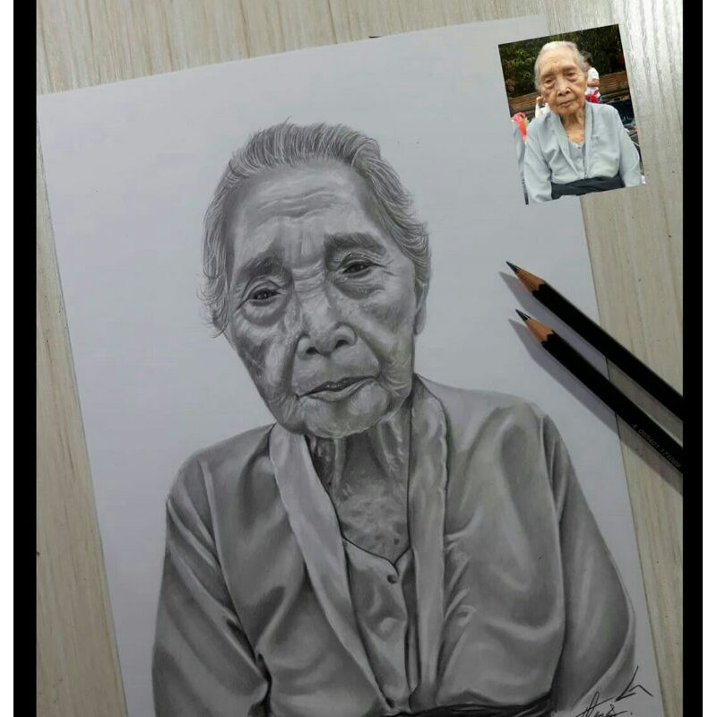(A3) termurah sketsa wajah/gambar wajah/lukusan wajah