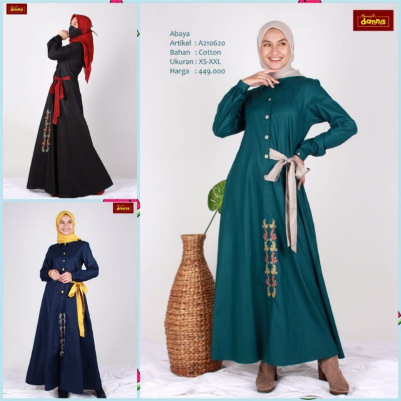 ABAYA DANNIS DEWASA BORDIR TERBARU