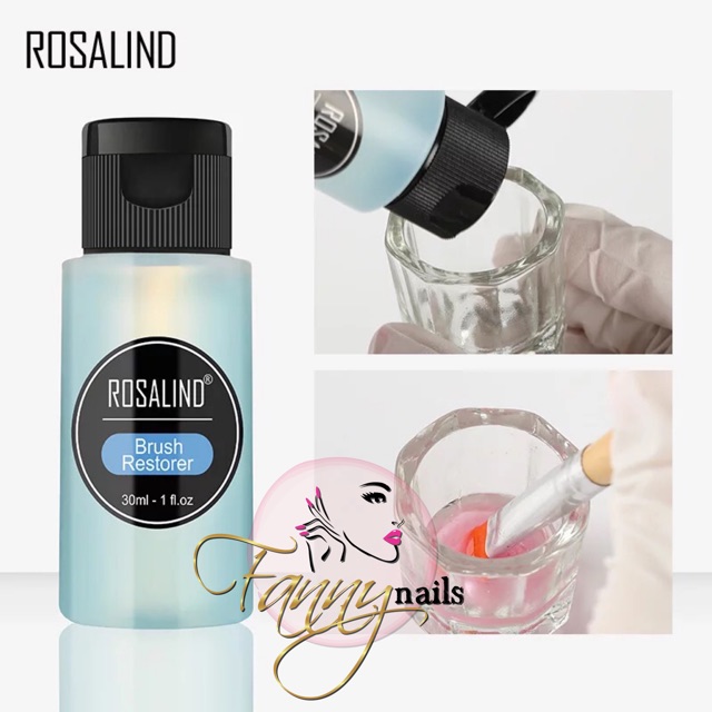 ROSALIND brush cleanser 30ml cairan pembersih kuas nailart nail art brush cleanser