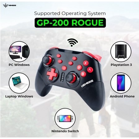 NYK GP-200 Gamepad Joystick ROGUE GP200 GP 200 Wireless Bluetooth