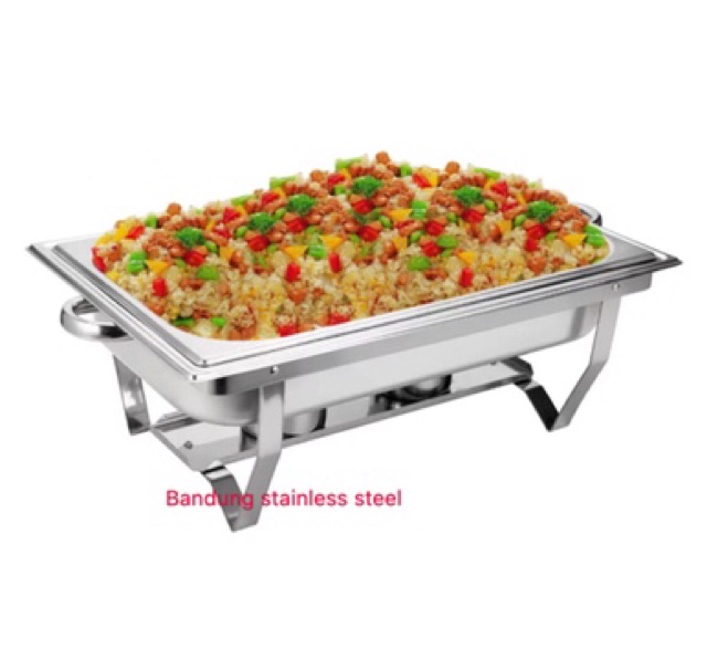 9L Chafing dish pemanasan makanan wadah saji chafer stainless steel Prasmanan