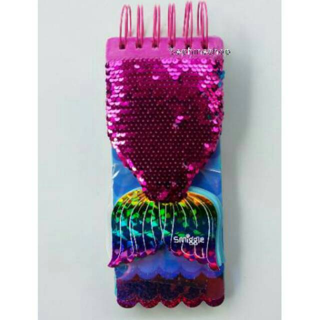 

SMIGGLE MERMAID TAIL JOTTER RED BUKU AGENDA DIARY NOTE MERMAID WARNA MERAH