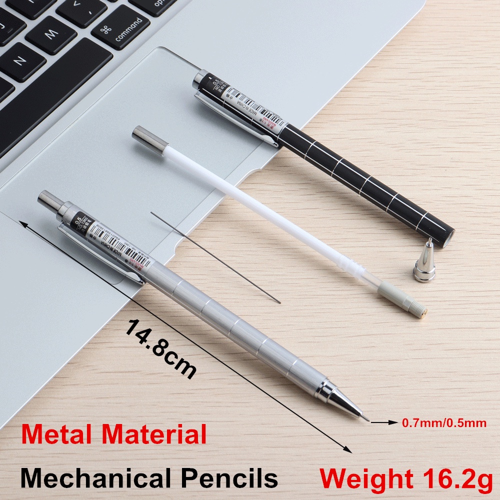 0.5/0.7mm Metal Mechanical Pencil Stationery Creative Press Automatic Pencil For Student