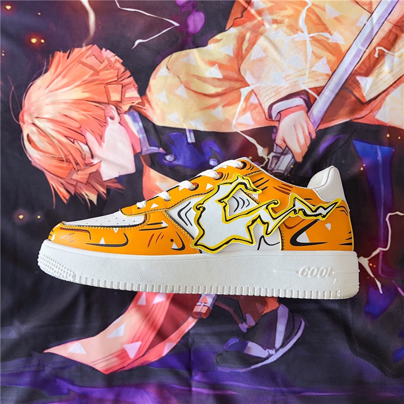 Import Anime Demon Slayer Sepatu Import Pria Running Sneaker Tanjirou Zenitsu Kimetsu No Yaiba Kets Keren Kekinian Ringan 156