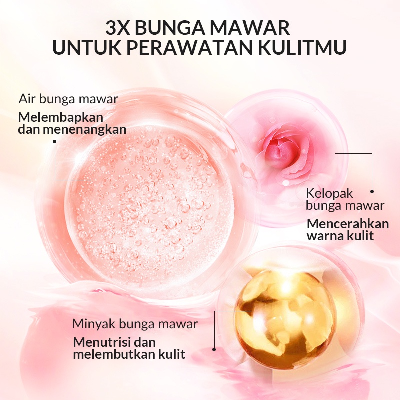 READY BIOAQUA Flower Series Rose Petals Toner 250ml / toner mawar