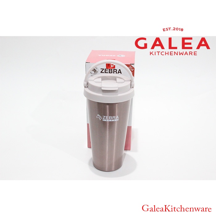 Termos Air Panas dan Kopi Stainless / Botol Minum / Tumblr Botol / Vacuum Mug Zebra Macchiato 0.5 Li