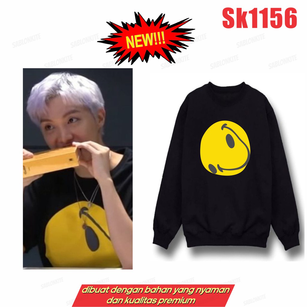 MURAH!!! HOODIE SWEATER KPOP JHOPE SMILE SK1156 UNISEX FLEECE