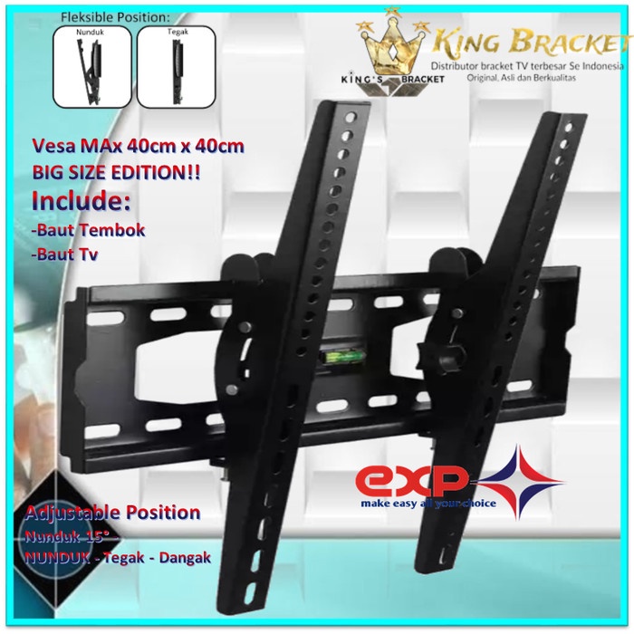 Bracket TV KHUSUS MERK TCL 42&quot; s/d 55&quot; waterpass GARANSI 100% COCOK!