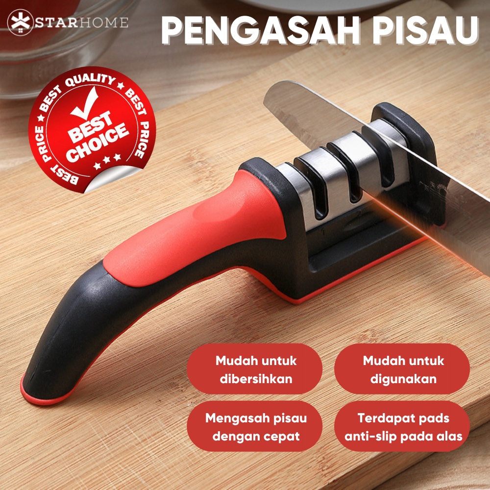 Alat Asahan Pisau StarHome Pengasah Pisau Dapur Gunting Knife Sharpener Knife Grinder