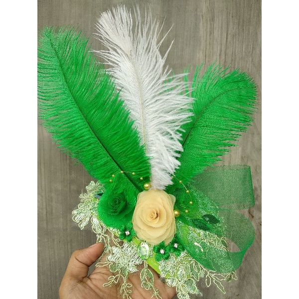 headpiece bulu mayoret hiasan kepala karnaval