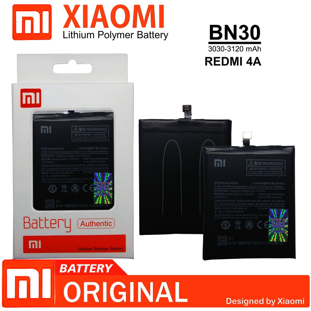 Baterai batre batrai Xiaomi Redmi 4A BN 30 BATERAI Original 99% KUALITAS MANTAP JIWA