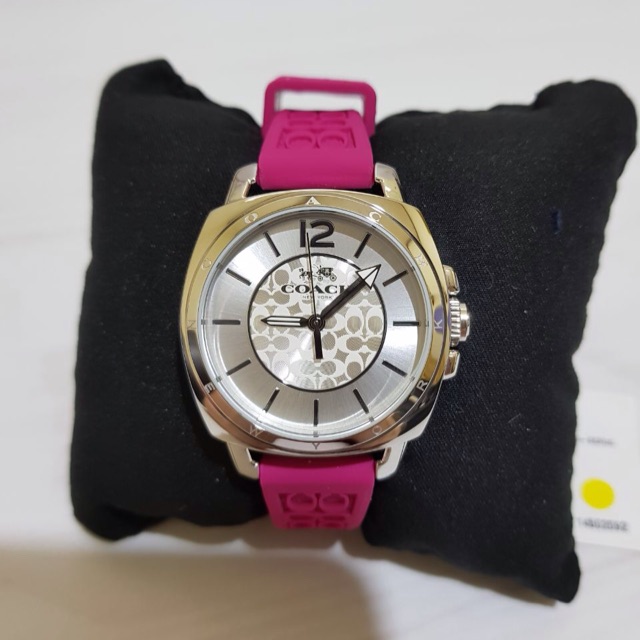 Jam tangan coach rubber pink authentic 100%