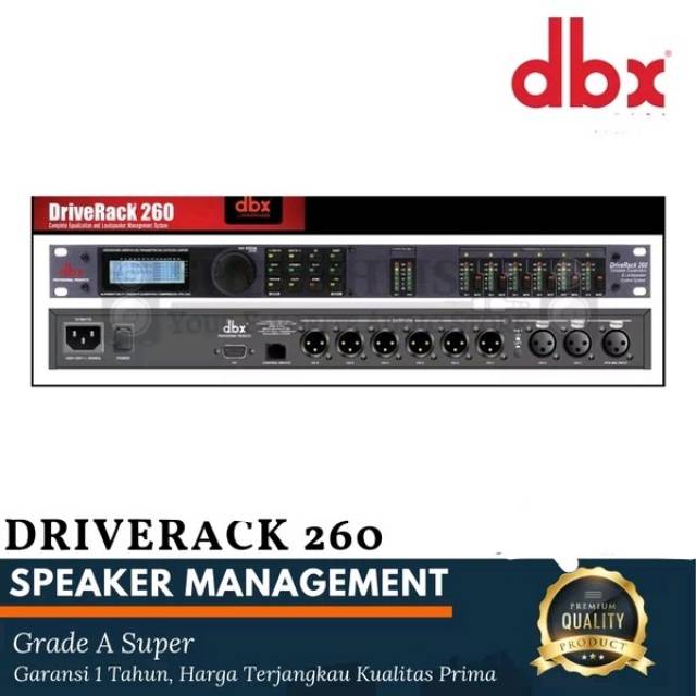 DBX driverack 260. Menagement speaker dbx 260