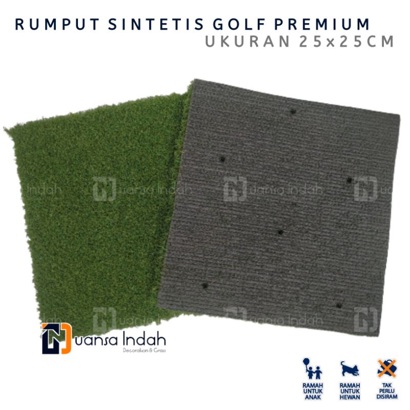 rumput sintetis golf premium 25x25 cm