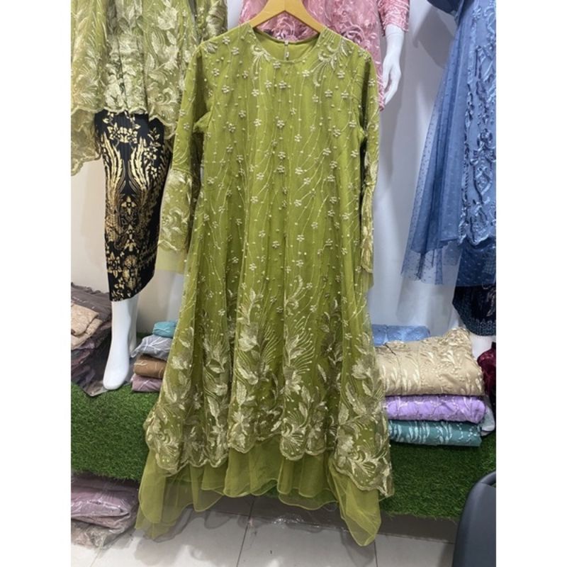 KEBAYA MIDI DRESS TERBARU - MINI DRESS KONDANGAN - KEBAYA MIDI - DRESS BRUKAT TULLE - KEBAYA