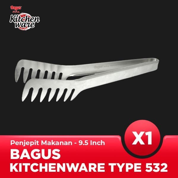 Bagus Kitchenware penjepit makanan Pasta Mie Roti 9.5&quot; Tipe 532