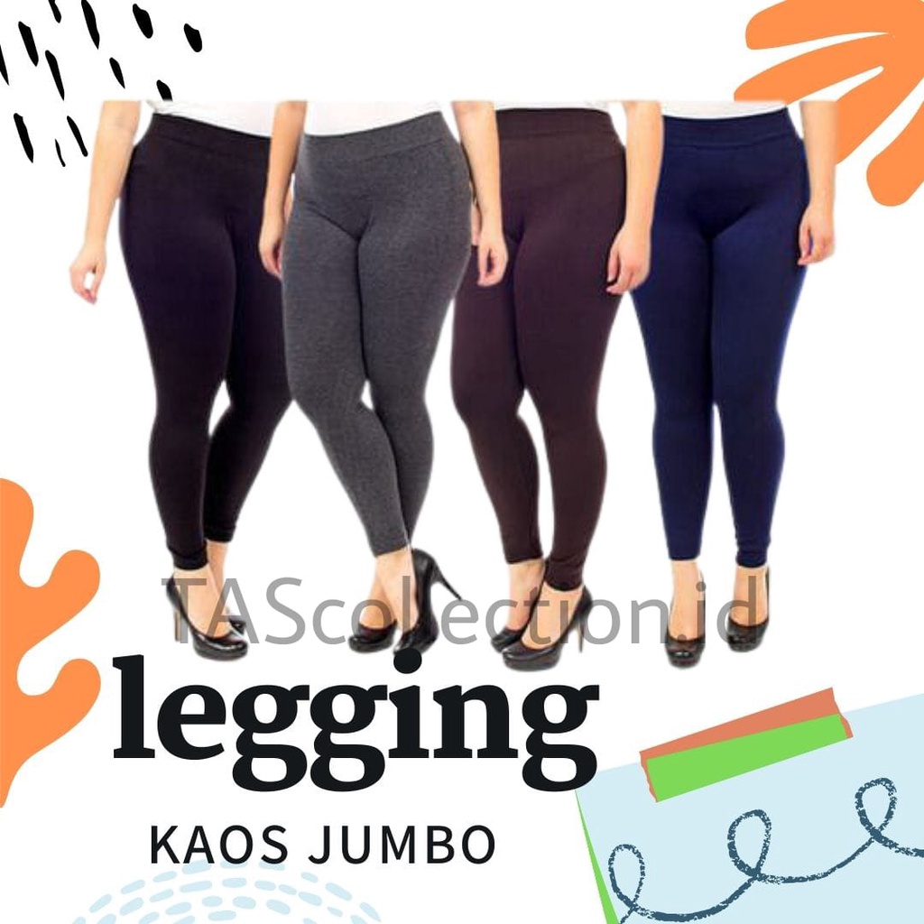 legging jumbo panjang bahan KAOS bb 45-65 kg lejing legging jumbo lejing wanita legging murah