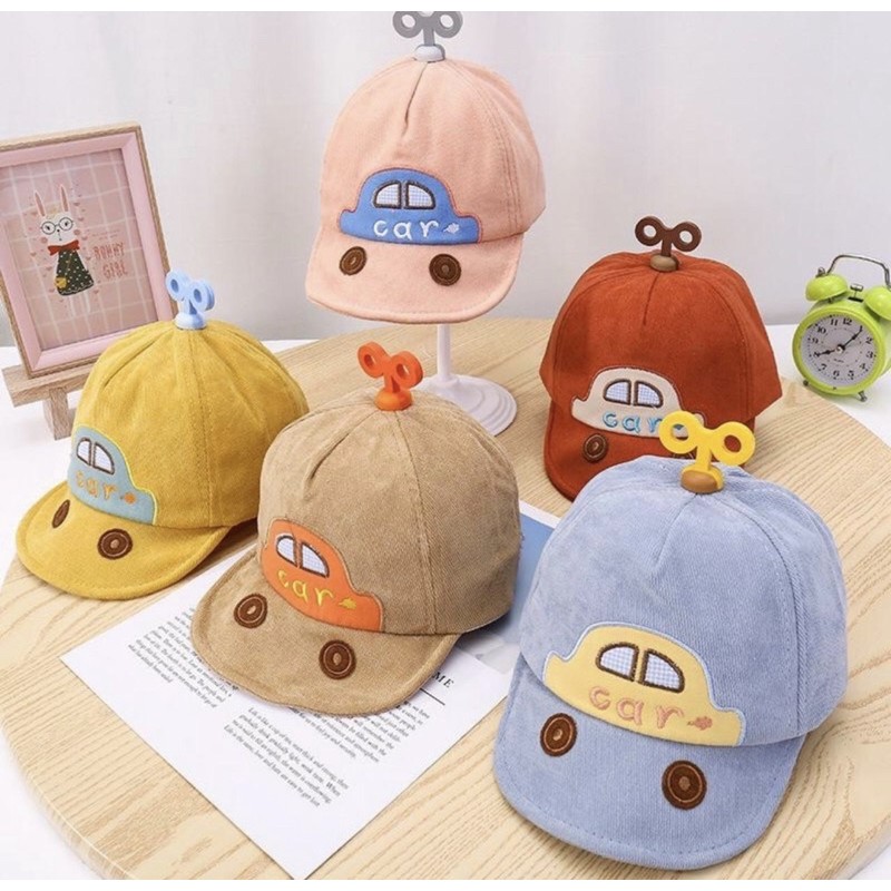 8-22 bulan Topi Baseball Anak Laki-laki Hip Hop Motif Mobil Gaya Korea Musim Panas Baby Baseball Cap Hat (car)