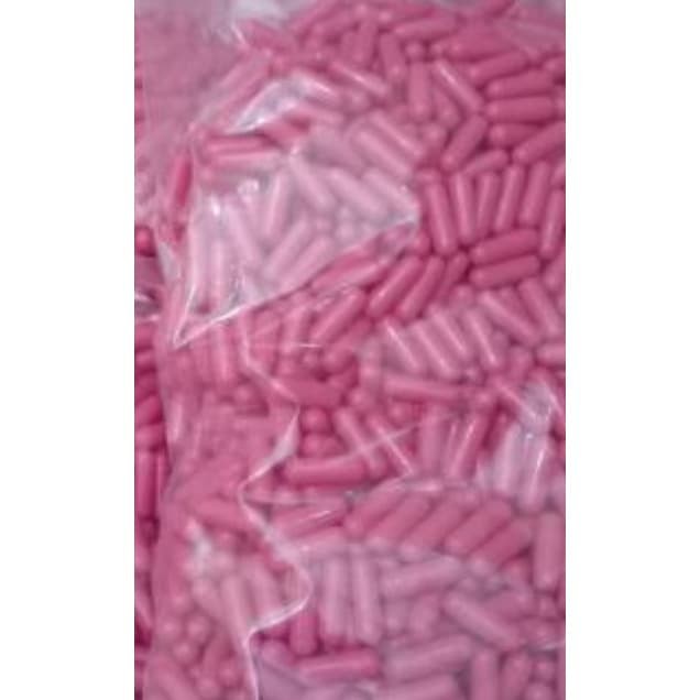 Cangkang Kapsul Kosong pink merah muda uk 0 ukuran nol isi 1 satu exp 2026