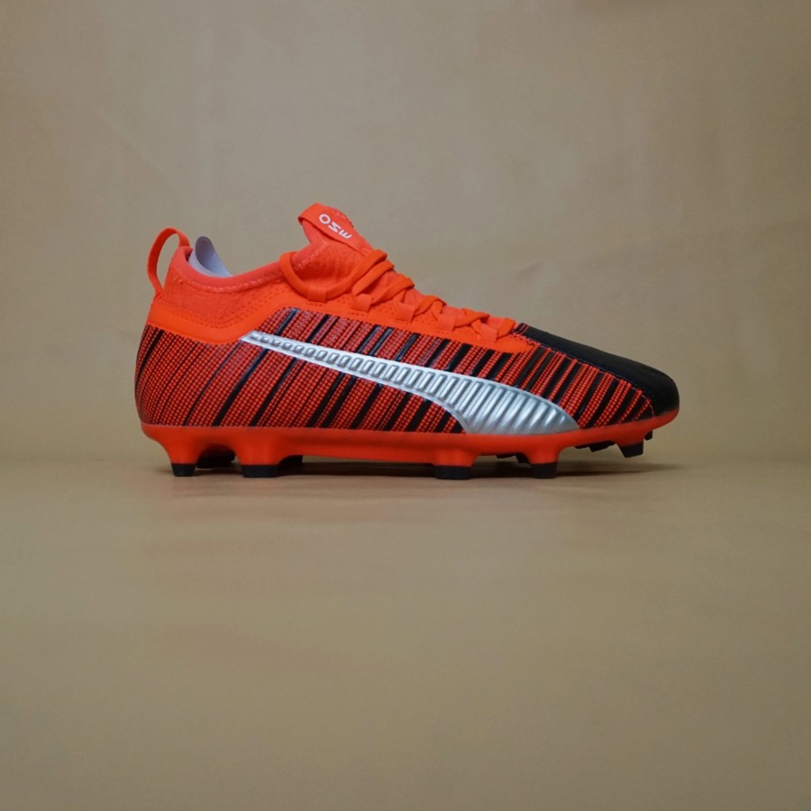 Sepatu Bola Puma One 5.3 FG Black Red Aged Silver Original BNIB