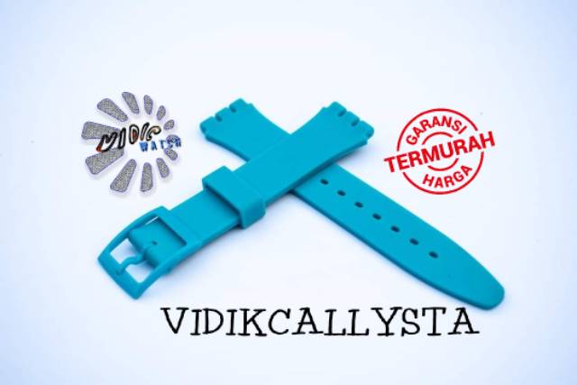 TALI KARET JAM 17 MM ORIGINAL OEM SILICON RUBBER NEW GENT JELLY IN JELLY IRONY CHRONO DIAPHANE 17MM