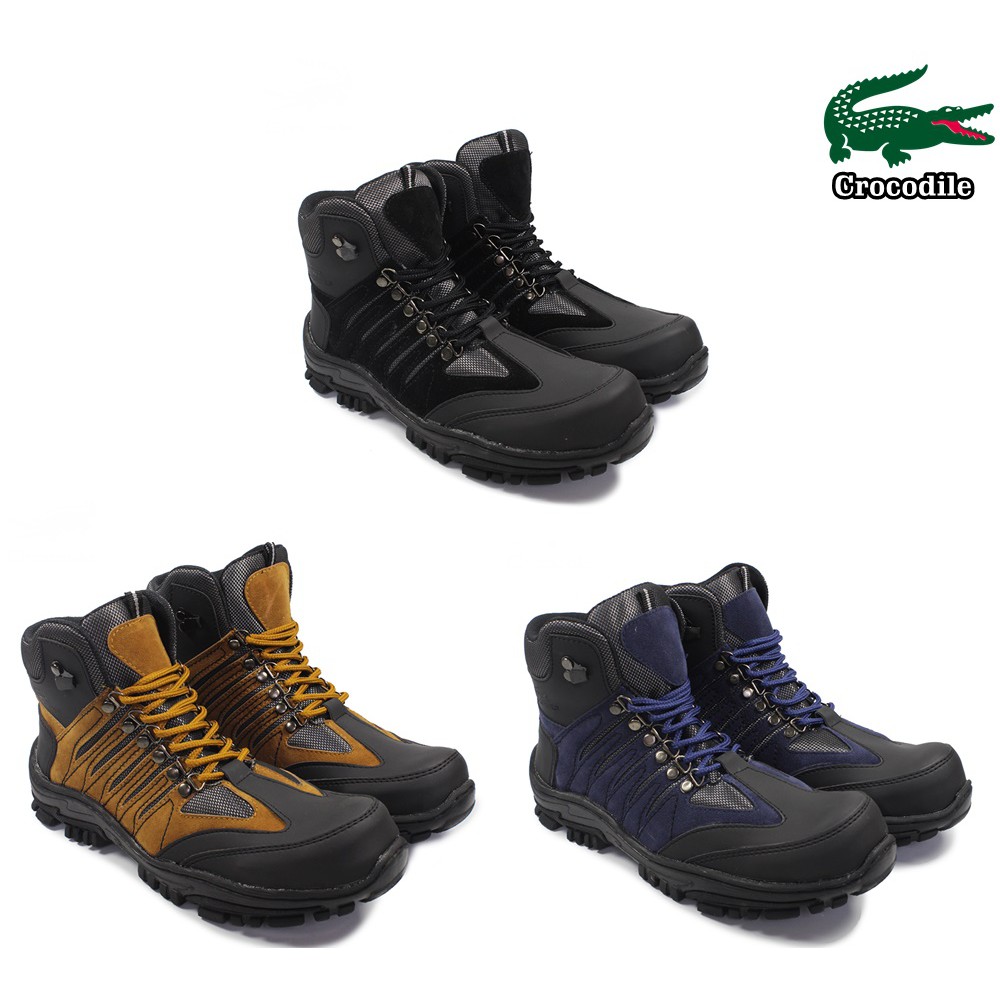 SM88 - Sepatu Bots Sefty Pria Crocodile Hauler Boots Safety Touring Bikers Spatu Outdoor Cowok COD