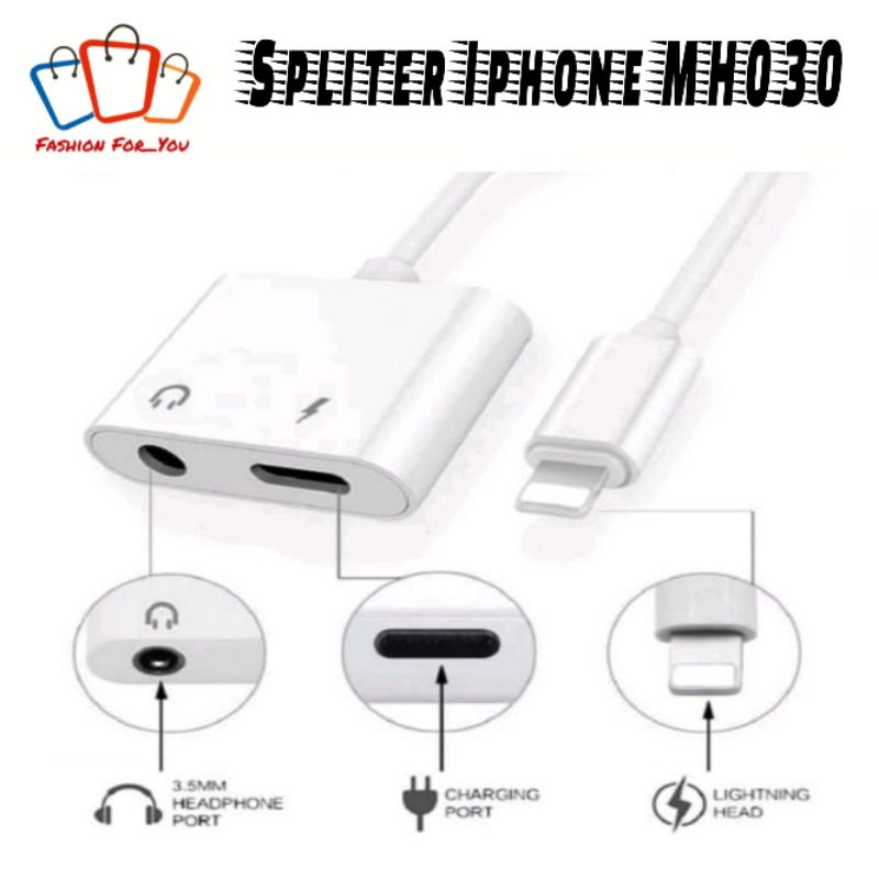 Splitter Handsfree Dual 2in1 Converter Sambungan Audio