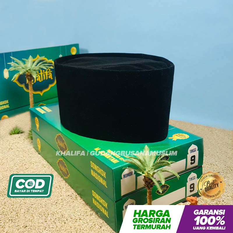 [ SPECIAL EDITION ] Peci Hitam Polos PREMIUM Kopiah Haji Bludru Royal Non AC Kualitas Ekspor Songkok Grosir Murah Anak &amp; Dewasa Kopyah Perlengkapan Sholat Fashion Muslim