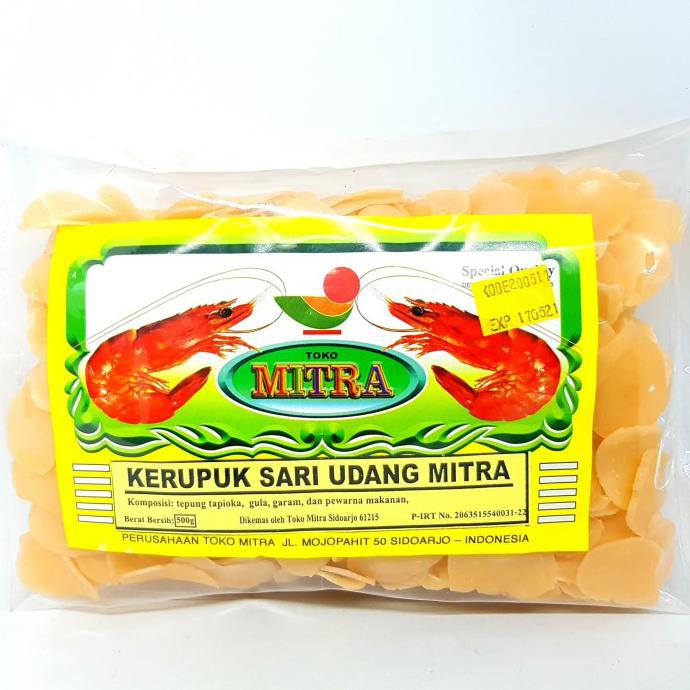 

Produk Unggulan] Mitra Kerupuk Sari Udang 500Gr | Krupuk Oleh Khas Sidoarjo Jawa Timur