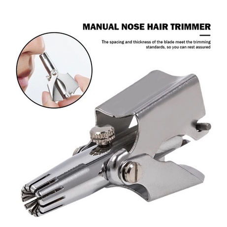 Pemangkas Rambut Hidung Telinga Manual Portabel Bahan Stainless Steel Untuk Pria Dan Wanita