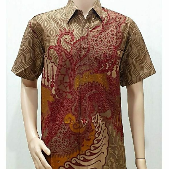 Kemeja Pria Batik Jumbo 4L-5L Lengan Pendek Baju Hem Batik Modern Bigsize Ukuran Besar No Furing ALS