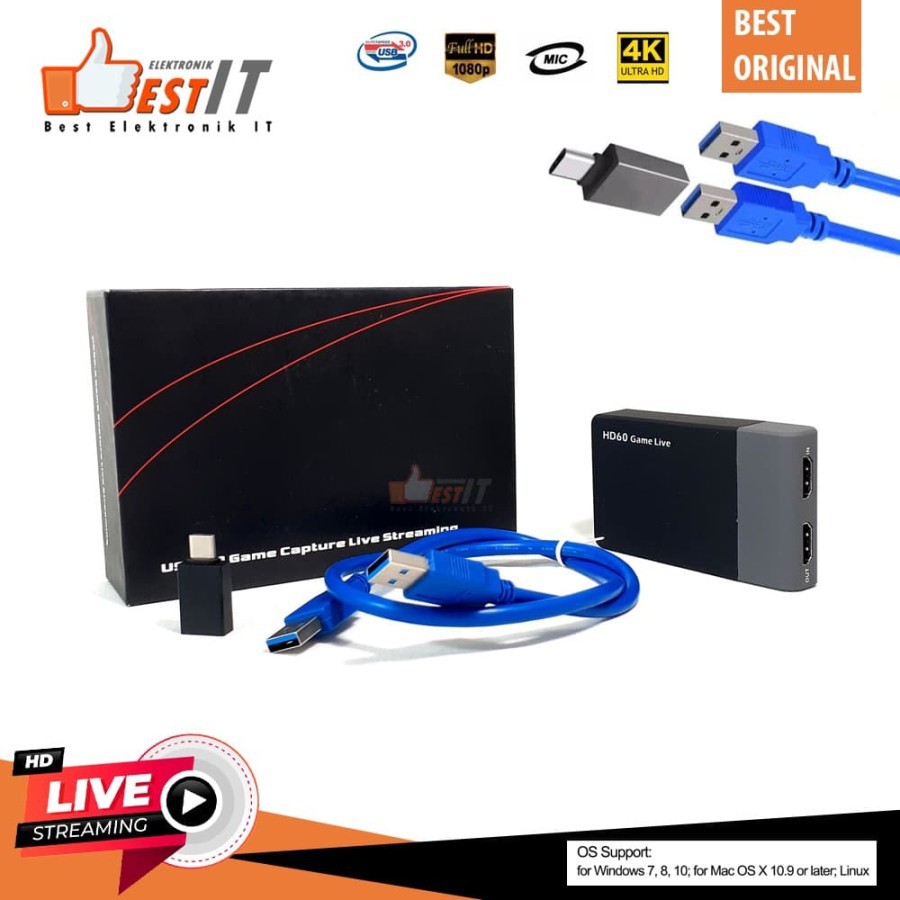 EZCAP HDMI Video Capture Usb 3.0 HD Game Live Streaming