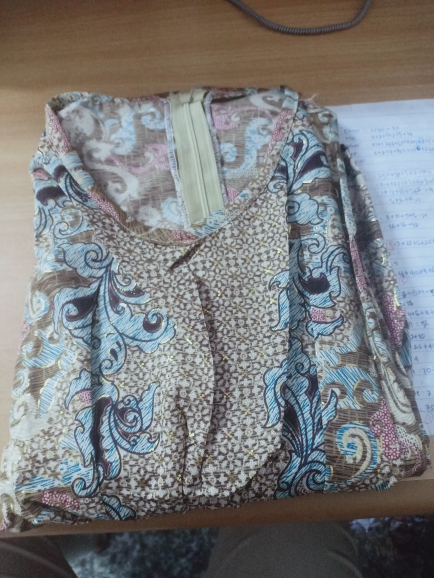 Couple Batik Pandora Kaftan  Dan Kemeja Batik Ayah Dan Anak