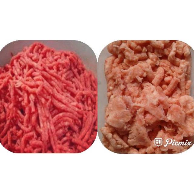

Daging giling combo ayam 250gr dan sapi 250gr