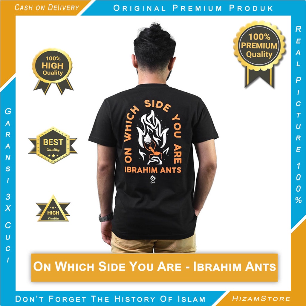 ORIGINAL PRODUK PREMIUM ❗❗❗ BERGARANSI ✔️ BAJU KAOS QAF ISLAM DISTRO - IBRAHIM
