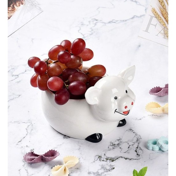 MANGKOK MINI KERAMIK IMPOR MOTIF PIGGY/MANGKOK LUCU/MANGKOK UNIK