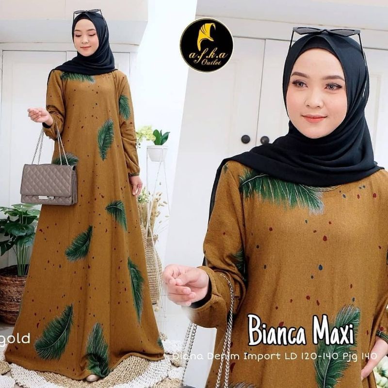 GAMIS JUMBO BIANCA MAXI AFKA OUTLET BIGSIZE UKURAN BESAR OVERSIZE CUSTOMESIZE XXL XXXL XXXXL