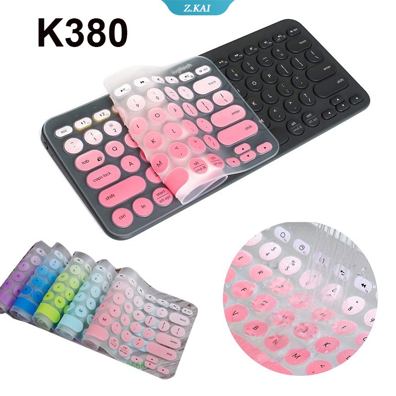 Cover Pelindung Keyboard Komputer Bahan Silikon Lembut Transparan Anti Air / Debu (ZK) Logitech K380