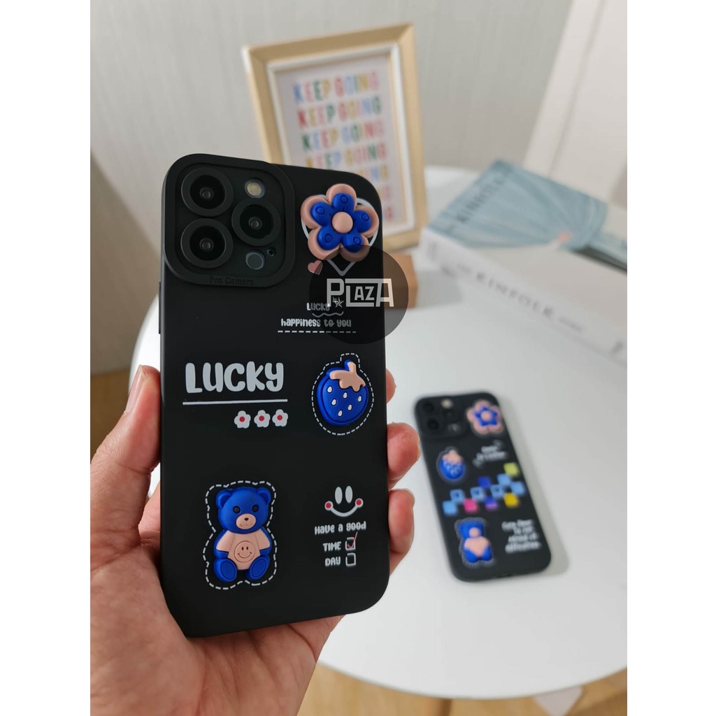 Softcase Motif Timbul Black [3D1] For Realme C3/5/5I 6/NARZO 6 PRO 7I/C17 8/8 PRO C11 C12/C25 | CASE LUCU | 3D1 | CASE MOTIF | CASE SOFTCASE 3D | SOFTCASE 3D | KIYOWO | PLAZACASE