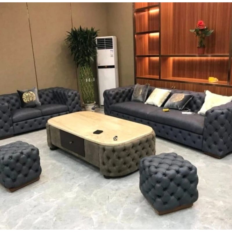 Jual Sofa Chesterfield Mewah Modern Fullset Sofa Keluarga Ruang Tamu
