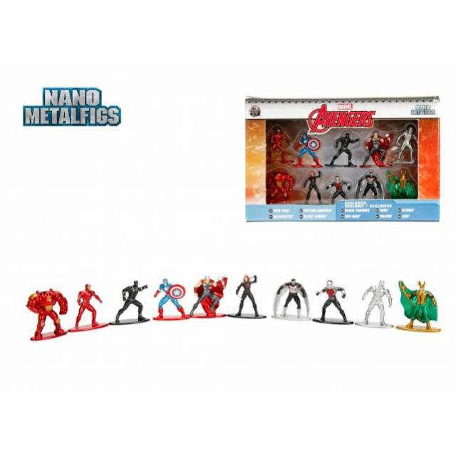 DC Nano Metalfigs Diecast Metal Mini Figure 10 Pack Avangers Series Original Jada Toys Kode