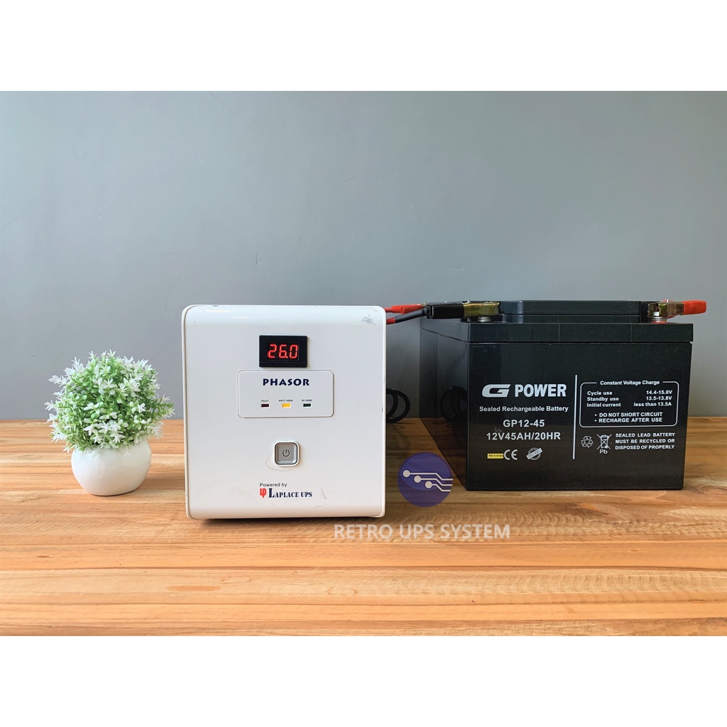 UPS Modif Laplace Phasor 1250 VA Modifikasi aki eksternal Bergaransi