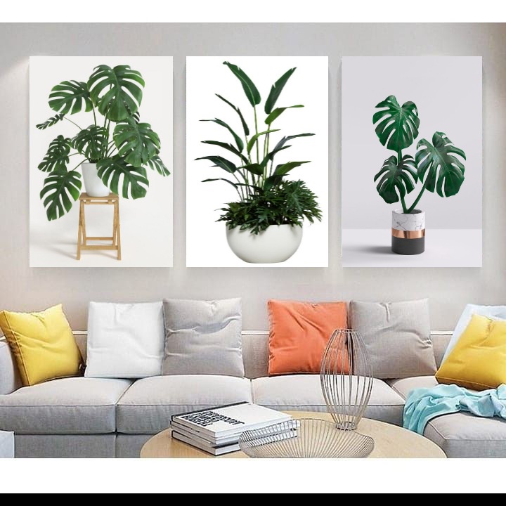 Hiasan Dinding Daun Ukuran 47x31 Hiasan dinding TANAMAN UKURAN BESAR Hiasan dinding A3+ | Dekorasi d