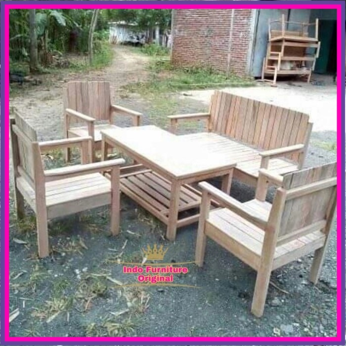 kursi tamu -meja kursi kayu kalimantan - kursi ruang tamu - kursi kayu