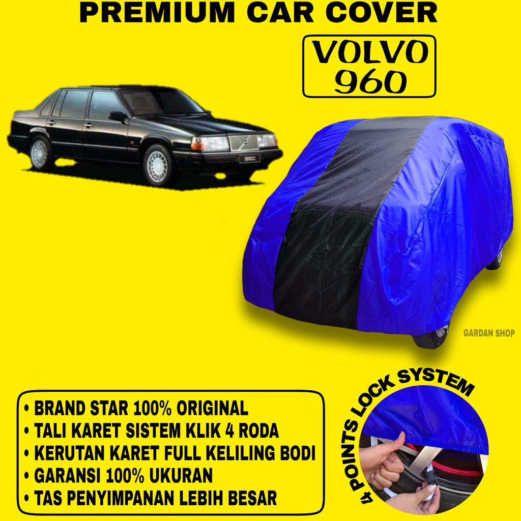 Body Cover VOLVO 960 BIRU HITAM Penutup Bodi Mobil Volvo 960 Waterproof PREMIUM