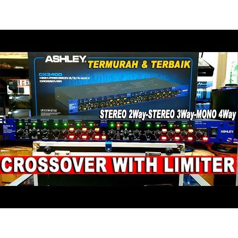 Crossover ASHLEY CX3400 CX-3400 Crossover With Limiter Super-X Pro Original