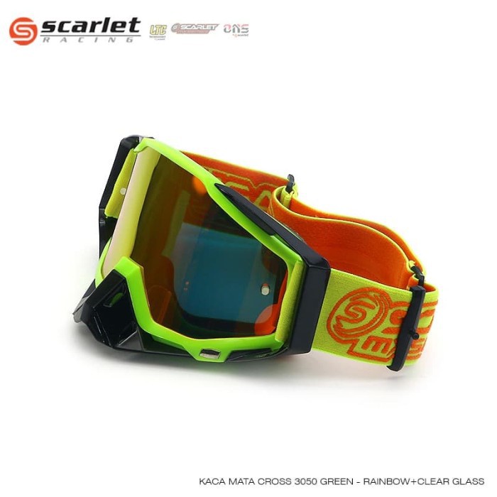 KACAMATA GOGGLE CROSS TRAIL / KLASIK 3050 CLEAR SCARLET RACING