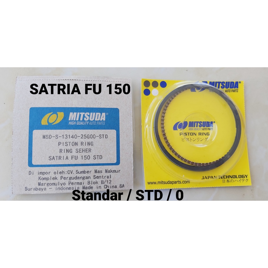 Ring Piston Mitsuda SATRIA FU 150 STD standar 0 / Ring Seher Satria FU 150
